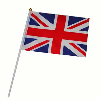 

Cheap 50pcs the Small 14X21CM Hand Held Mini Flag British Flag Untied Kingdom UK hand national flag with Pole Handing flag