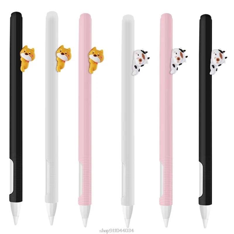 Anti-scroll Cute Cat Silicone Protective Case Pouch Cap Holder Nib Cover Skin For -Apple Pencil 2 for -iPad 2nd Mar25 21 | Компьютеры и