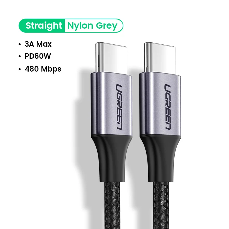3A PD Cable Ugreen usb type C-USB C кабель для samsung Galaxy S9 PD 60 Вт быстрое зарядное устройство кабель для Macbook поддержка Quick Charge4.0 USB шнур - Цвет: 3A PD Cable
