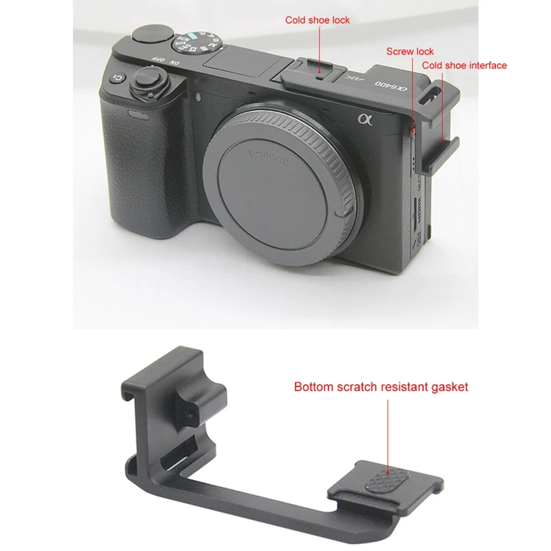 Адаптер холодного башмака(левая сторона) для sony A6000 A6300 A6400 A6500 Dslr камера Микрофон прилагается