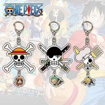 

Anime ONE PIECE Monkey D Luffy Tony Q Chopper Version Acrylic Keychain Pendant Charm Keyring Accessories Funny Xmas Gifts