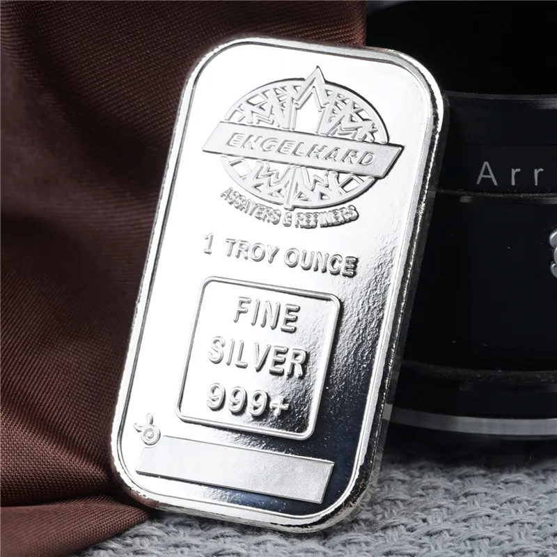 Коллекционные посеребренные сувенирные монеты Engelhard копия бар памятная монета