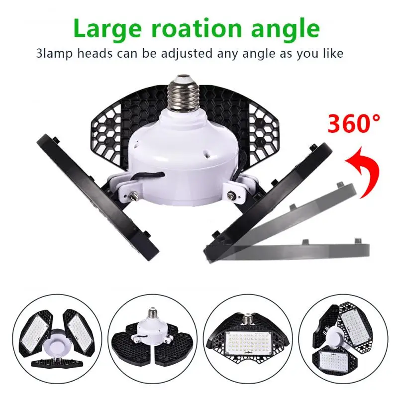 

High Brightness 60/100W LED Garage Lights 6000/10000K Garage Ceiling Lights Warehouse, Repair, Stadium Lighting