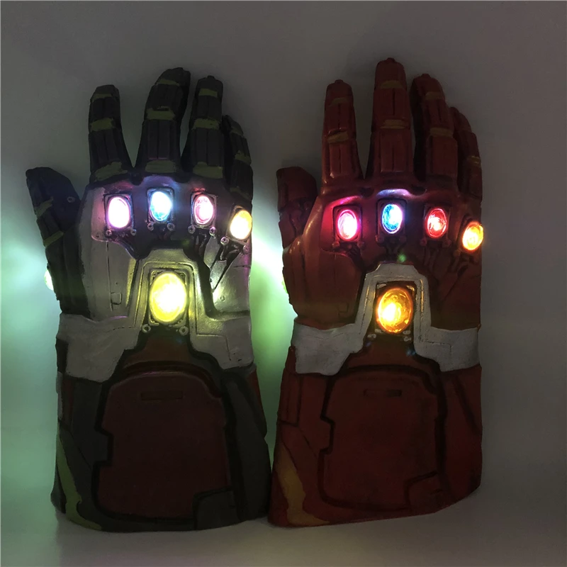 1: 1 Took Light Thanos Gauntlet Gloves Cosplay Halloween Props Costume War Endgame 4 Quantum