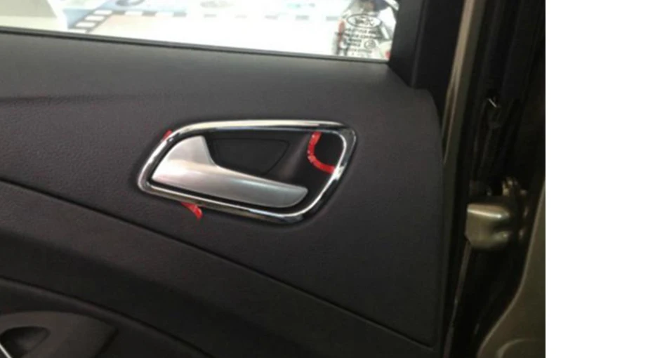 CITALL 4 шт. подходит для Ford Escape Kuga 2013- хромированная внутренняя дверная ручка чаша крышка отделка рамка Молдинг