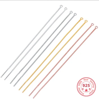 

Pure 925 Silver Color Length 9/11.5cm Ear Line Jewellery Findings Venice Chain Thread Ear Stud DIY Earrings Accessories Jewelry