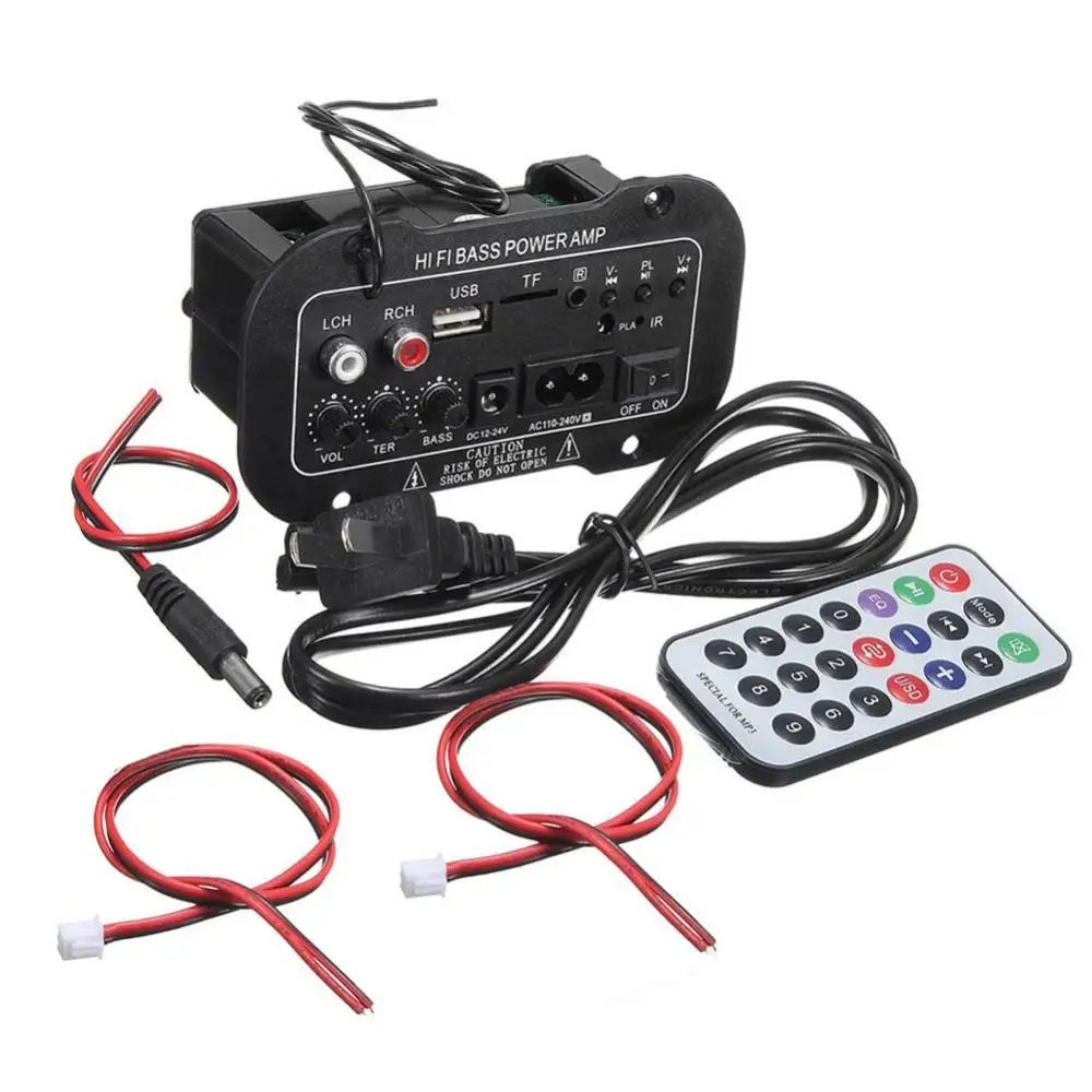 50W Amplifier Board Audio bluetooth-Amplificador USB FM Radio TF Player Subwoofer DIY Amplifiers For Car Truck RV Camper-Etc | Электроника