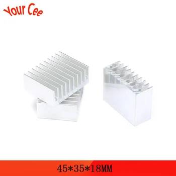 

5 pcs Heat Sink Transistor Cooling Radiator Aluminum Heatsink for Transistor LED, Power IC Transistor, Module PBC 45X35X18mm