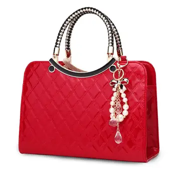 

PU Leather Fashion Tote Bag High Capacity Handbag Shoulder Bag 3 Color Bags Casual Beauty