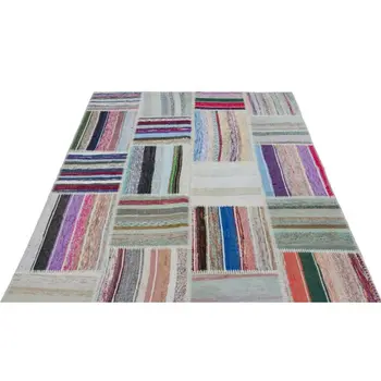 

Handmade Multicolor Vintage Patchwork Rug Area Rug 158x223 Cm-5'2''X7'4''