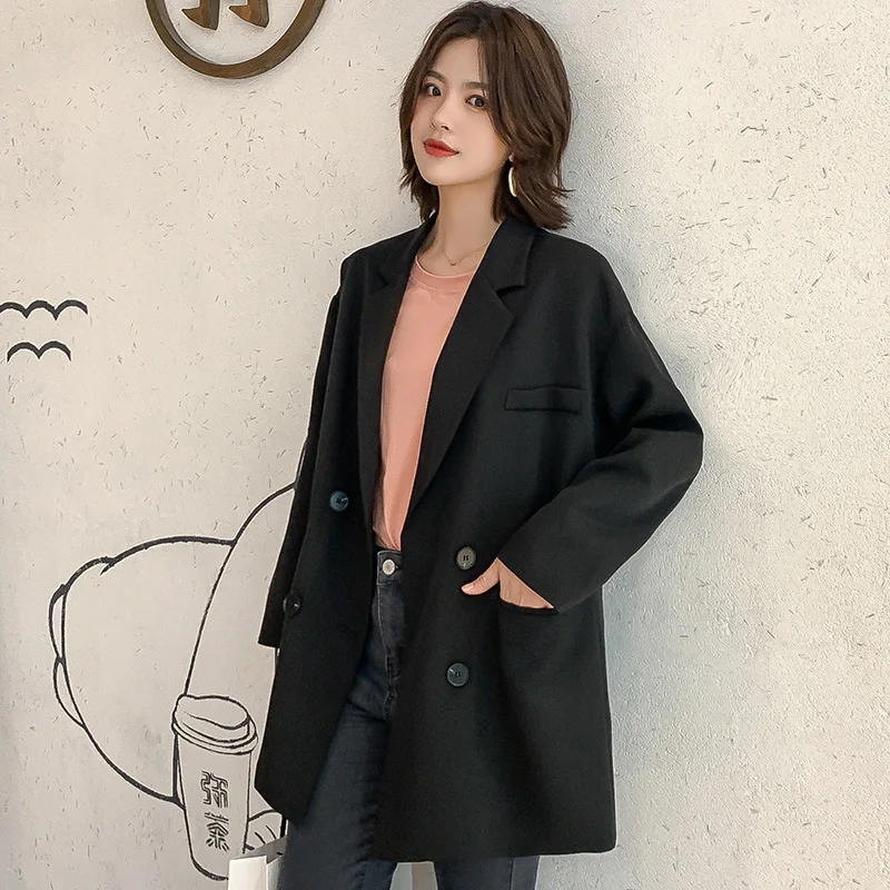 

8866 Photo Shoot 2019 Autumn New Style Korean-style Suit Loose-Fit Solid Color Casual Versatile Small Suit Coat Women's