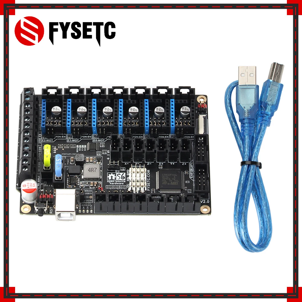 timing belt S6 V2.1 32 Bit Board XH Connector Control Board Support 6X TMC Drivers Uart/SPI Flying Wire VS F6 V1.3 SKR V1.3 3d printed brushless motor