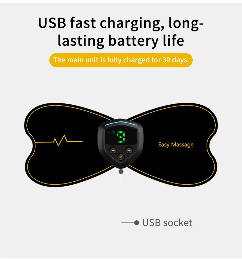 Neck Massager Back Massager EMS Fashion Muscle Stimulator Shiatsu Cervical Neck Vibro Massage Health Care Trainer Gift For Lover Neck Massager Back Massager EMS Fashion Muscle Stimulator Shiatsu Cervical Neck Vibro Massage Health Care Trainer Gift For Lover