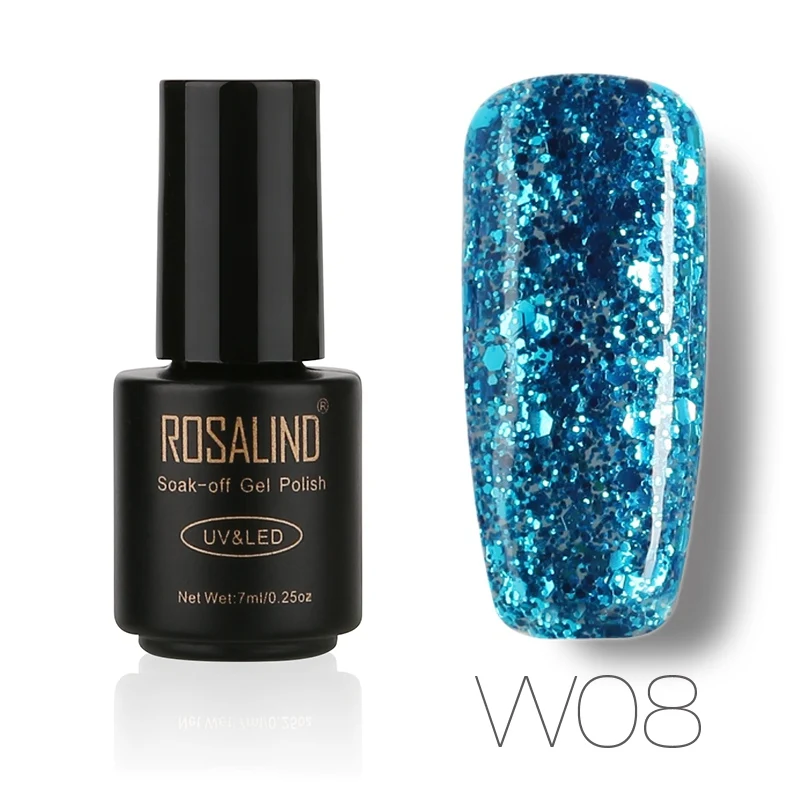 W08 ROSALIND Гель-лак для ногтей гибридные Лаки замочить от геля для ногтей Полуперманентная гелевая основа верхнее покрытие лак для ногтей для маникюра - Цвет: W08