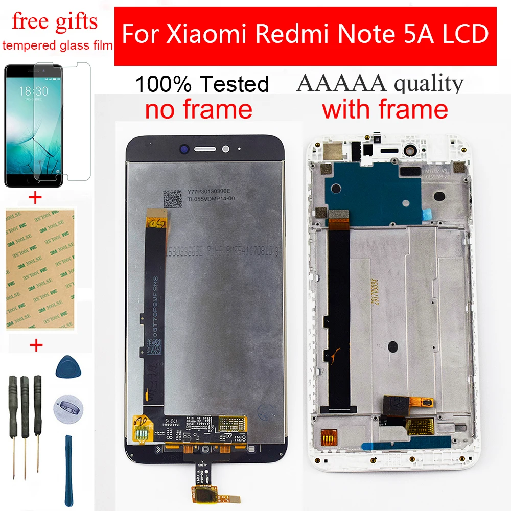 Cena Dla Xiaomi Redmi uwaga 5A Prime Note5A MDG6S ekran dotykowy LCD Digitizer czujnik szklany Panel + moduł wyświetlacza LCD rama montażowa