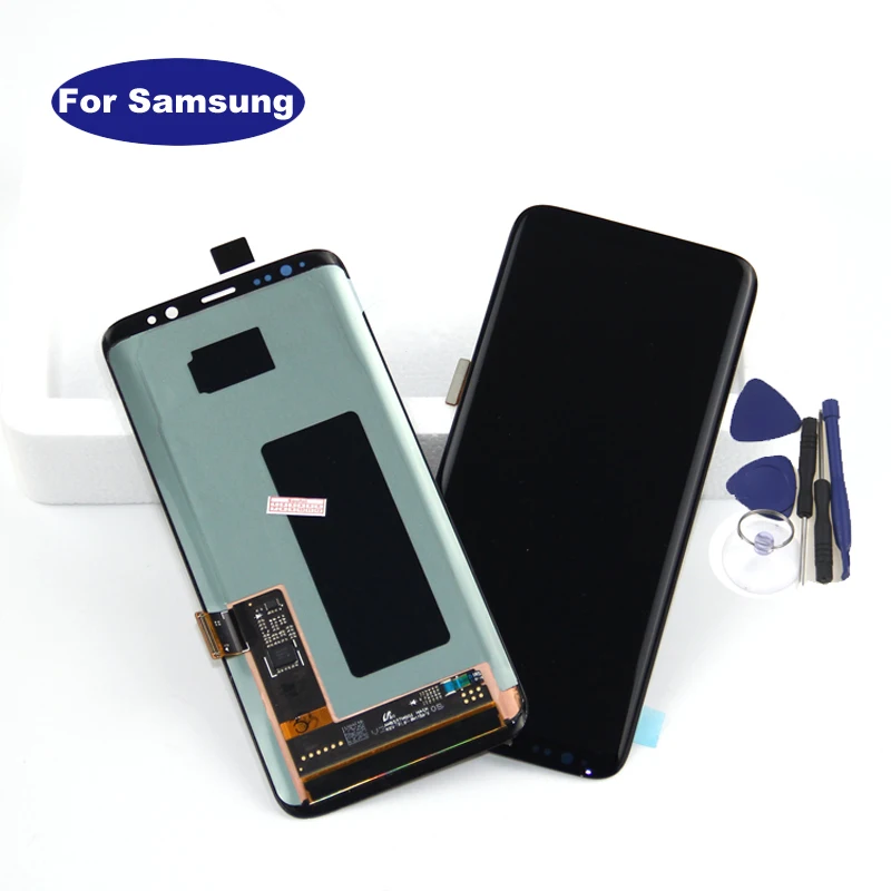 Для Samsung Galaxy S8 G950 G950F ЖК дисплей с сенсорным дигитайзером в сборе для запасные
