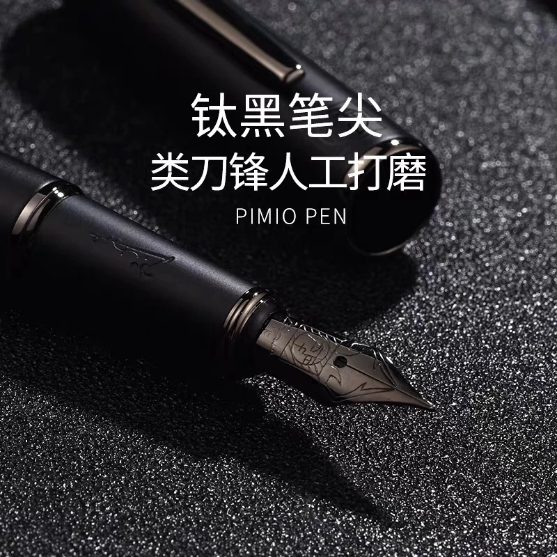 

Picasso Pimio Black Metal Fountain Pen Ink Pen Titanium Black F Nib No Box Packaging Stationery Office school supplies