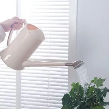 

2L Thickened Plastic Gardening Watering Can Shower Flower Pot Adjustable Large Long Mouth Retro Watering Can Plant Water Tool