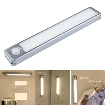 

33 LED Cabinet Lamp Automatically Wardrobe Bar Wireless Removable Bedroom USB Rechargeable Motion Sensor Magnetic Stick Stairs