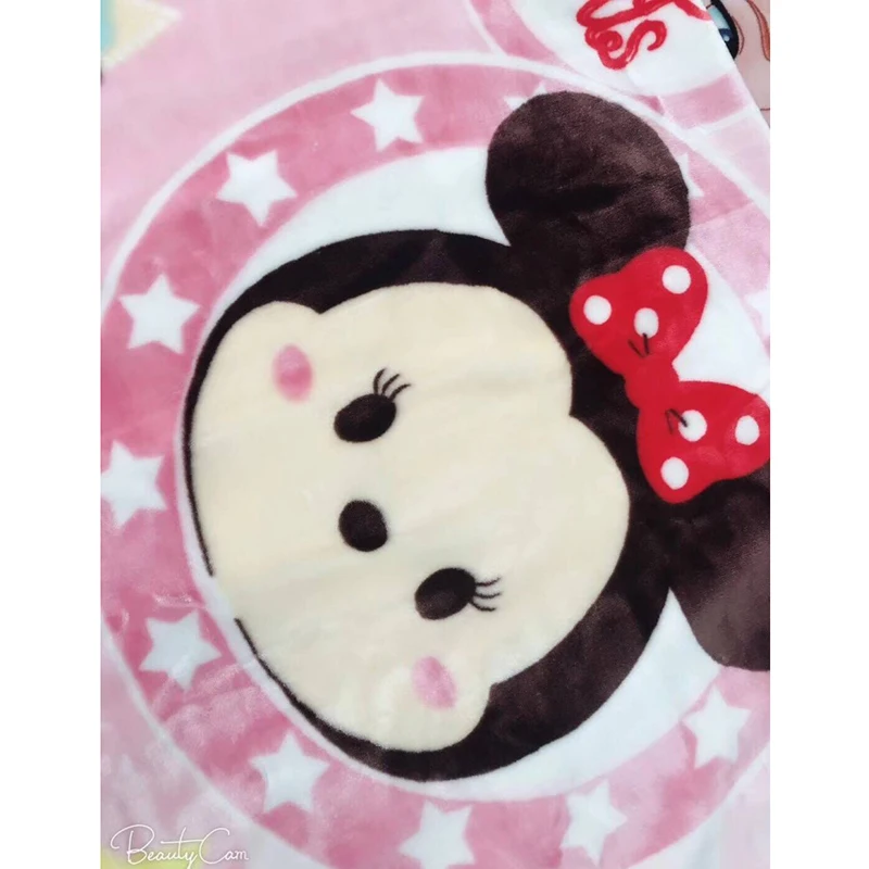 Disney Mickey Minnie Mouse Soft Plush Warm Blanket Towels Baby Boy Girl Gift Pet Cat Dog Throws on Crib Bed Plane Sofa New