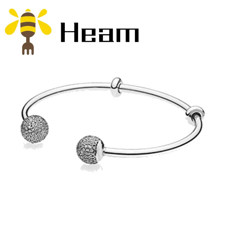 Heam, высокое качество,, Стерлинговое Серебро, 925 пробы, pan, очаровательный браслет для женщин, модный, элегантный, роскошный, сделай сам, аутентичное ювелирное изделие