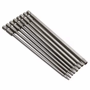 

Promotion--8Pcs 150Mm Length Long Steel Magnetic Security Electric Screw Driver Set T8-T40