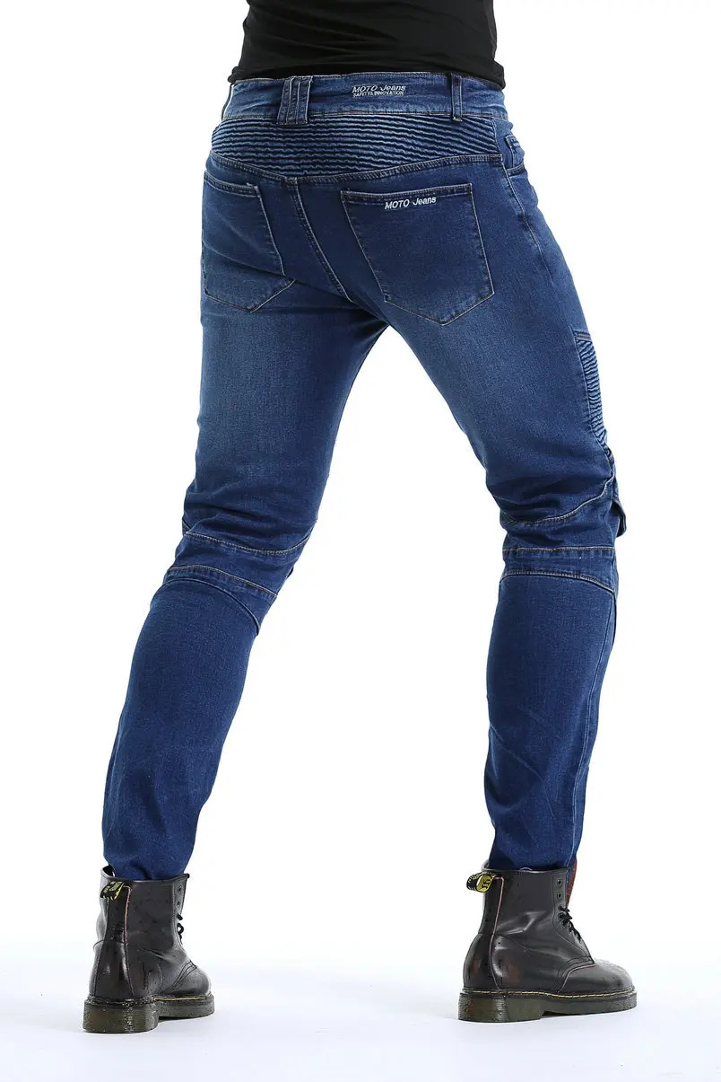 Cross Border for New with Ultra-stretch Riding Jeans Motorcycle Riding Locomotive Pants Straight-Cut Race Car Jeans