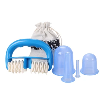 

6-Piece Roller Massager Set Silicone Cupping Family Health Massage Vacuum Cupping Device