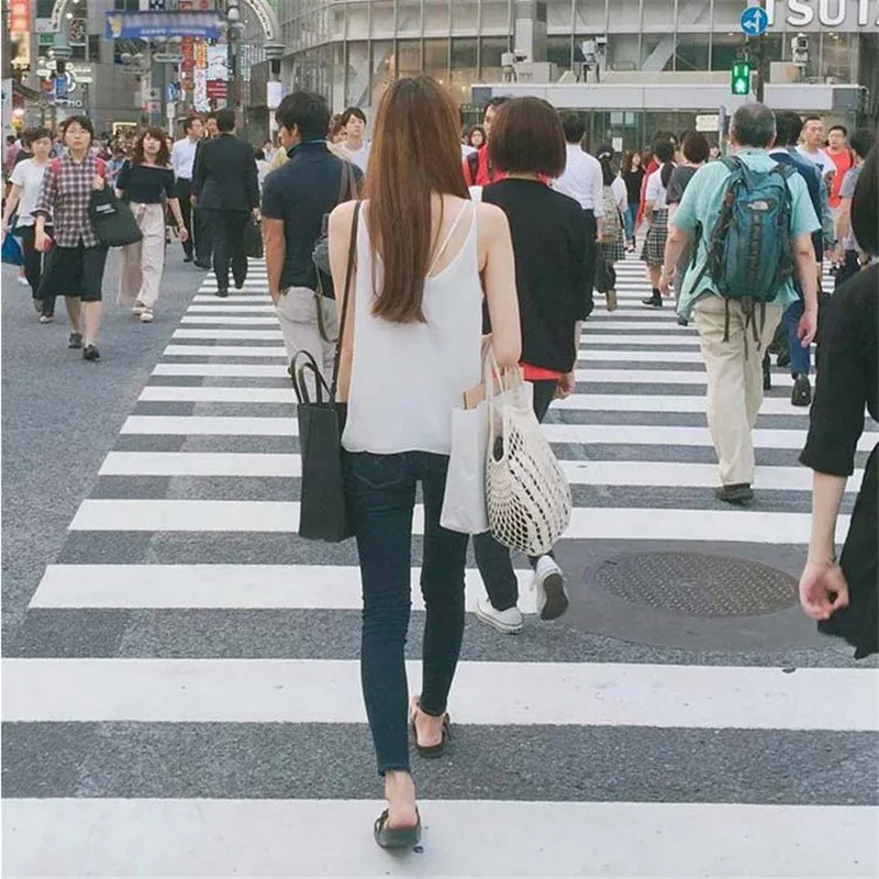 Reusable Cotton Mesh Produce Bags for Vegetable Fruit Food Kitchen Washable Grid Storage Bag Eco String bag Kitchen Organizer - Image 6