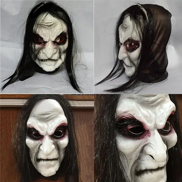 Halloween Zombie Mask Ghost Festival Horror Mask Scary Halloween Mask Hilarious Prank Full Dead Mask With Super Black Eyes 5