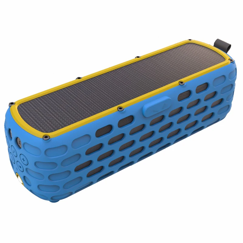 

Solar Powered Wireless Bluetooth Speaker Portable IPX5 Waterproof with LED light and Built-in Mic Compatible for Samsung iPhone