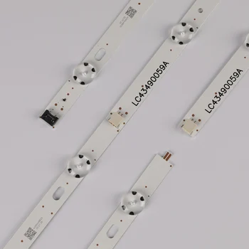 

New 3 PCS/lot 7LED 829mm3V LED backlight strip for LG 43LJ5500 43UJ6300 43UJ634V LC43490062A LC43490063A LC43490064A LC43490060A