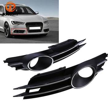 

POSSBAY Front Fog Lamp Cover for Audi A6 C7 Sedan/Avant 2011 2012 2013 2014 2015 Pre-facelift Black Bumper Cover Grilles