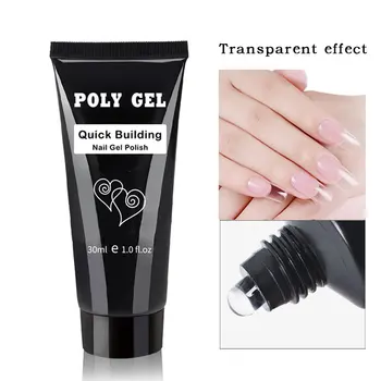 

Nail Kit Set LED Clear UV Gel Varnish Nail Polish Art Kit Quick Building Extending Nail Length Hard Gel Poly Gel Kit