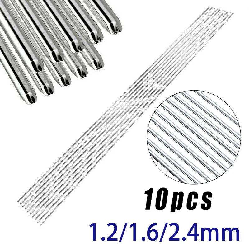 Welding Rods 10pcs 1.2/ 1.6/ 2.4mm*330mm 316L Stainless Steel Wire For TIG Argon Arc | Инструменты