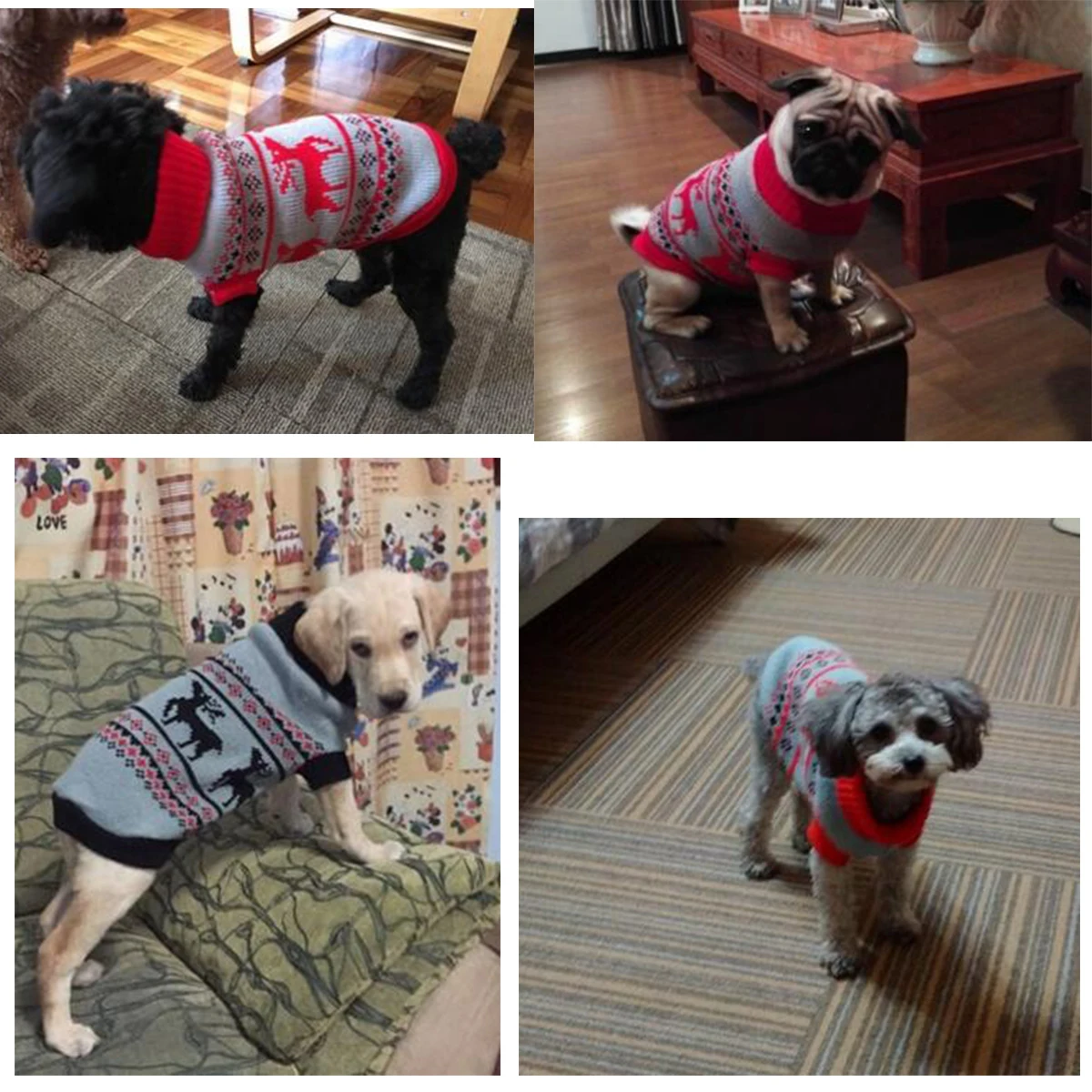 Pet Dog Sweaters Christmas Clothes Coat Soft Cosy Warm Sweater Puppy Autumn Winter Clothing Small Medium Large Dogs Cat Sweater