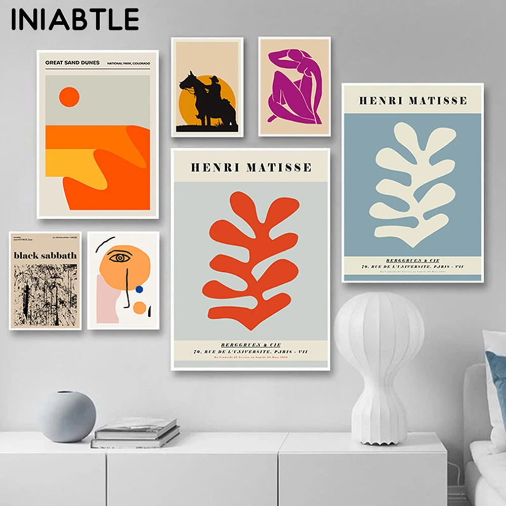 

Henri Matisse Fashion Vintage Retro Posters Prints Abstract Canvas Painting Portrait Wall Art Picture For Living Room Home Decor