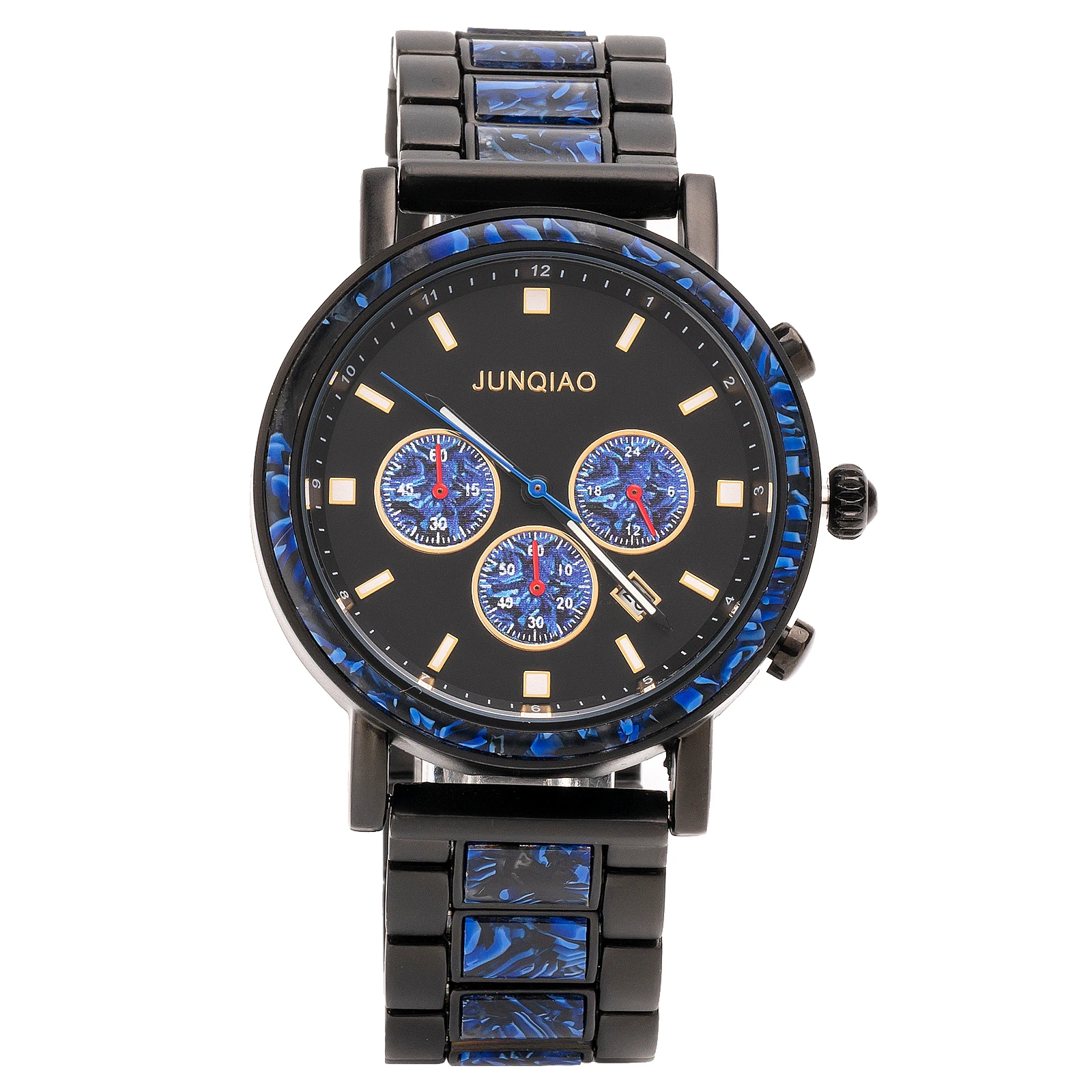 

High-end Wooden Men's Watch Large Dial Sandalwood Quartz Watches Chronograph Auto Male Clock Zegarek Meski Relogio Masculino