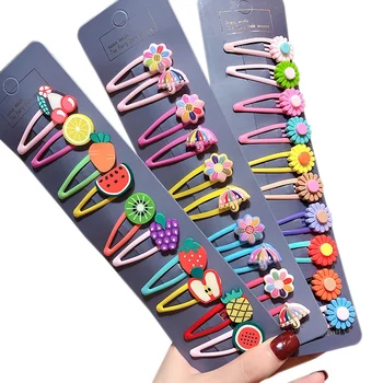 

30 Pcs Girls Cute Cartoon Animals Fruit Hairpins Children Lovely Hair Clips Barrettes Headband Kids Hair Accessories