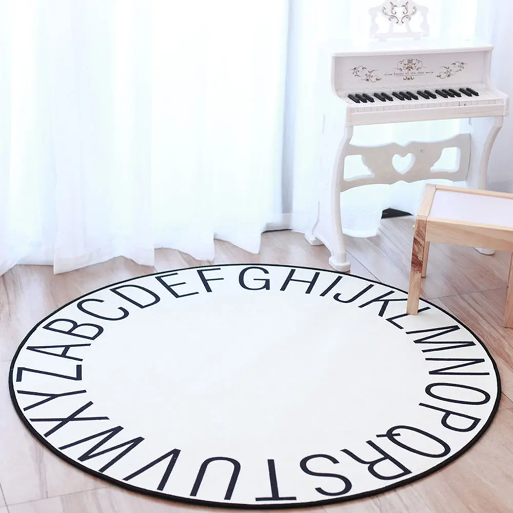 120cm Alphabet Kids Crawling Game Mat Soft Fabric Educational Non Slip Nursery Rug Play Mat Carpet 4