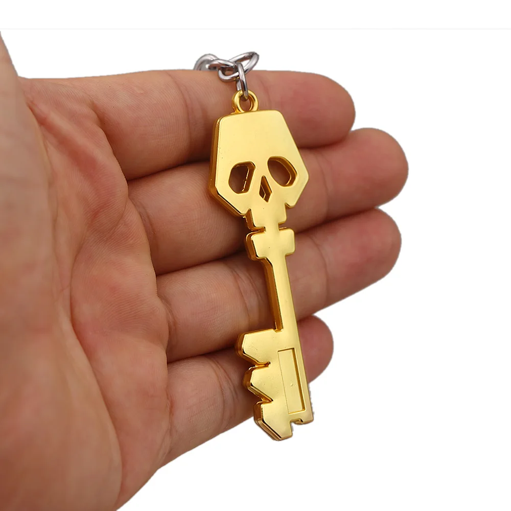 Game Borderlands Golden Key Shape Keychain For Men Metal Treasure Chest Key Chain Ring Women Car Pendant Jewelry llaveros hombre