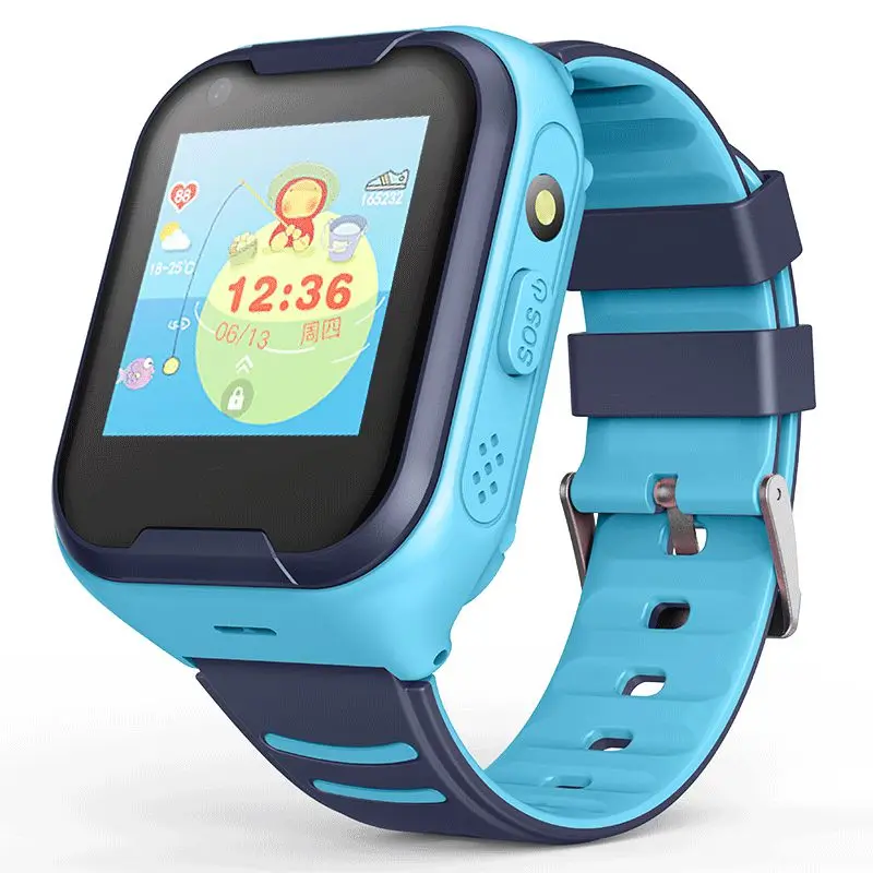 Blue Asian version 4G Смарт-часы для детей с gps сенсорным экраном sos sim телефонный звонок водонепроницаемые детские часы с камерой LEMFO детские часы - Цвет: Blue Asian version