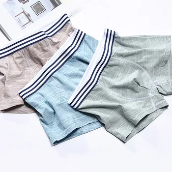 

Thin Male Panties Cotton Men's Underwear Boxers Breathable Man Boxer Solid Underpants Comfortable Brand Shorts 2020