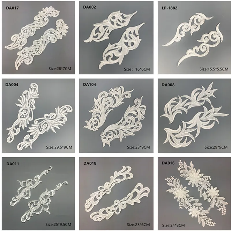 Sewing Patches Lace Garment Accessories Lace Sewing Supplies Lace Sewing Accessories Lace Accessories Lace Decoration Clothing Accessories 1 pair embroidered patches for clothing
