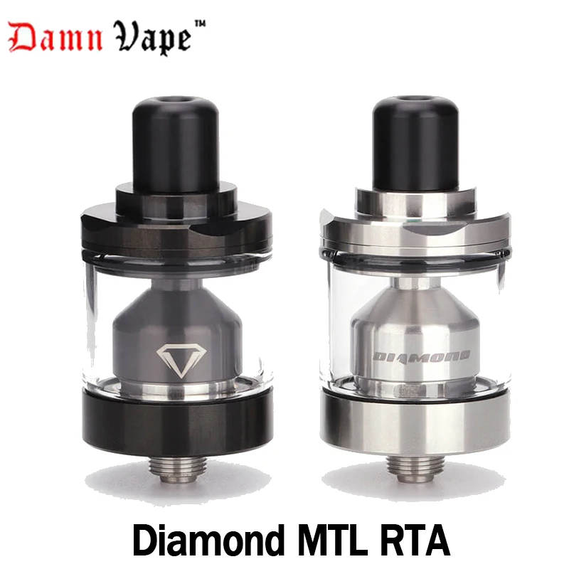 

Original DAMN VAPE Diamond MTL RTA 2ml/3.5ml Capacity with Two Post Decks and None-diffusion airflow system E Cigarette Atomizer
