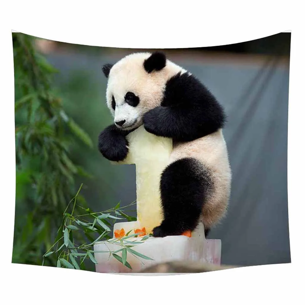 G Meng Pet Panda гобелен с героями мультфильмов черно-белое настенное украшение для дома wandteppich занавес макраме - Цвет: G