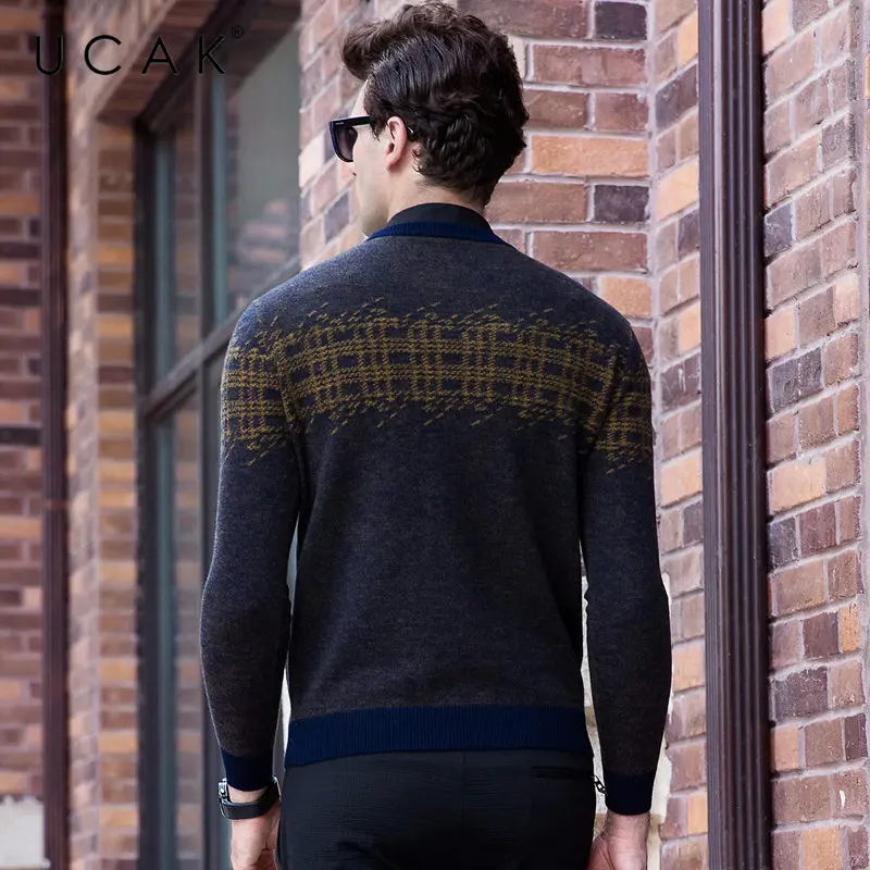 UCAK Brand Pure Merino Wool Sweater Men 2019 New Arrival Autumn Winter Soft Warm Pullover Men Knitwear Cashmere Pull Homme U3062 UCAK Brand Pure Merino Wool Sweater Men 2019 New Arrival Autumn Winter Soft Warm Pullover Men Knitwear Cashmere Pull Homme U3062