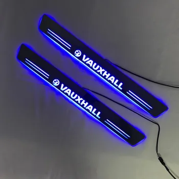 

Express delivery led door sill plate strip welcome light threshold guard protectors for vauxhall