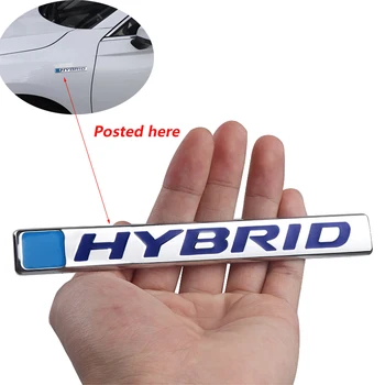 

14.6X1.8CM Metal Hybrid Decal Emblem Badge Logo for Honda Civic crv Accord nc750 Odyssey jazz vw mg bmw dodge Ford Car Sticker