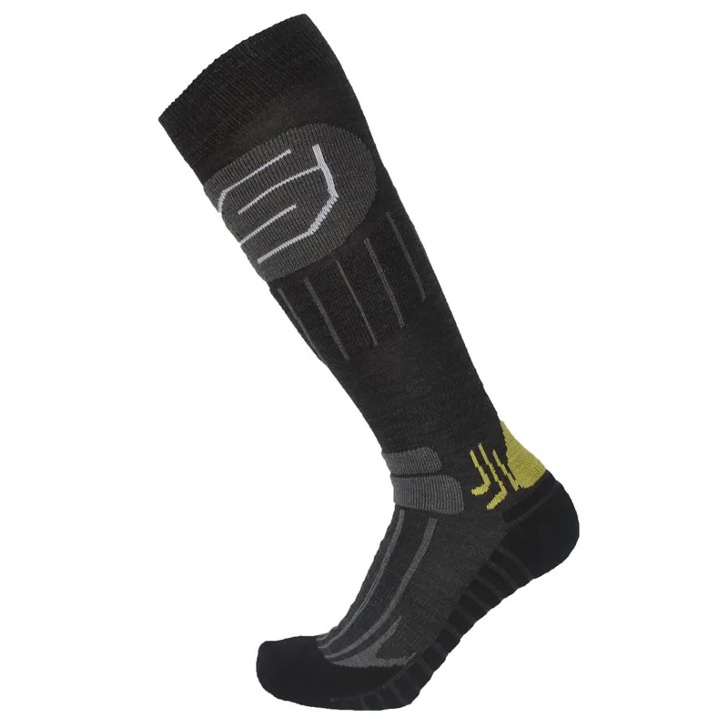 1 пара, зимние толстые носки из мериносовой шерсти, лыжные носки без костей, 3 цвета - Цвет: Цвет: желтый